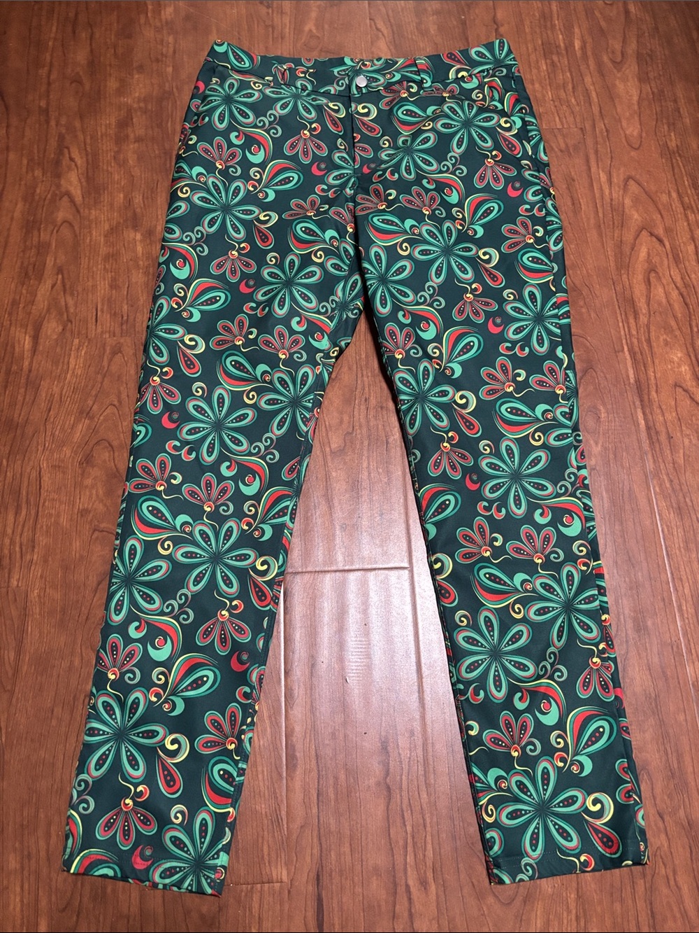 Loudmouth Golf Green Psychedelic Slim Fit Pants